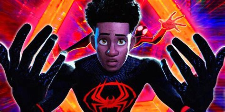 Miles Morales with hands raised